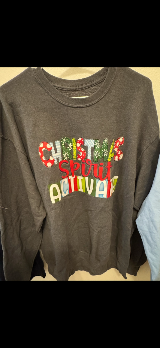 Dark Gray XL Christmas Spirit Activate Sweatshirt