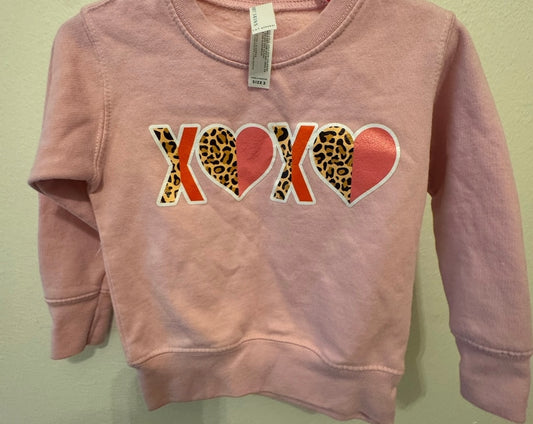 Pink 2T XOXO Sweatshirt