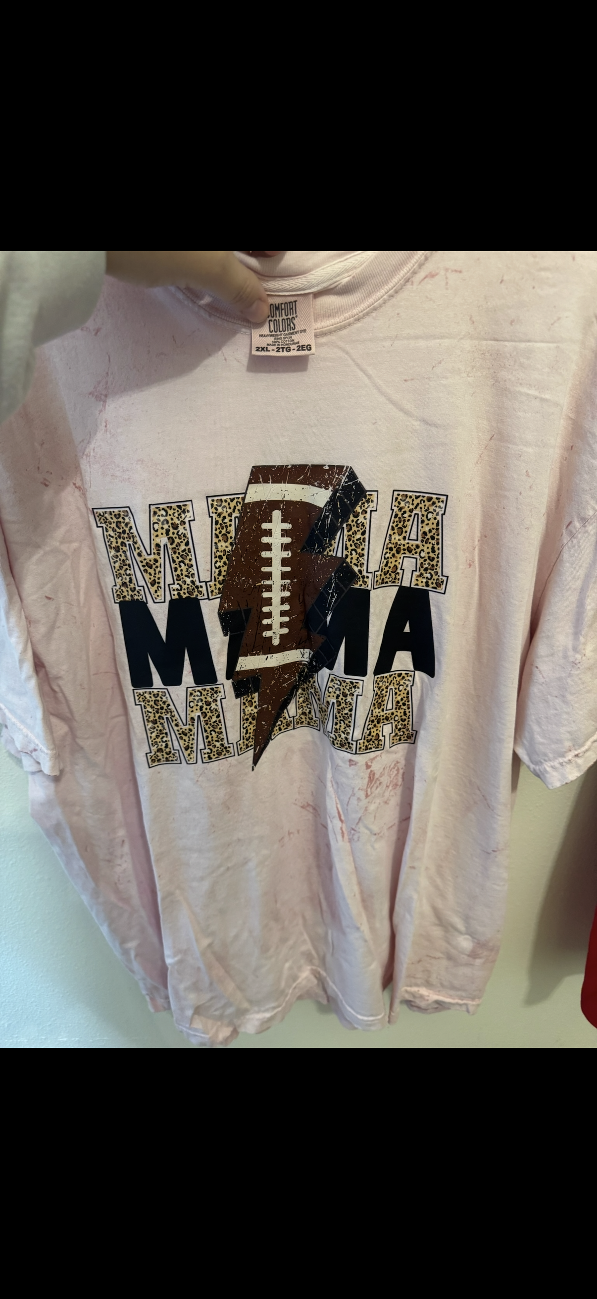 CC Pink 2XL Mama with Football in middle