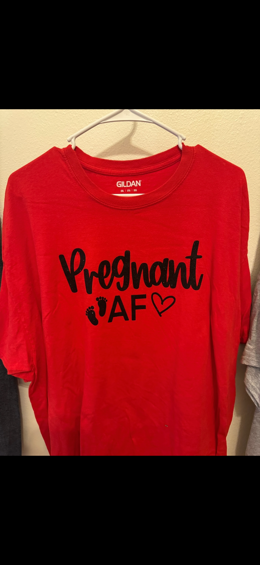 Red 2XL Pregnant AF