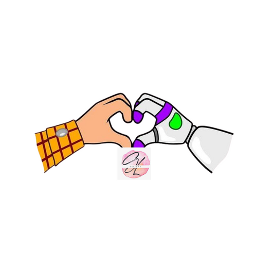 Woody & Buzz lightyear Heart Hands