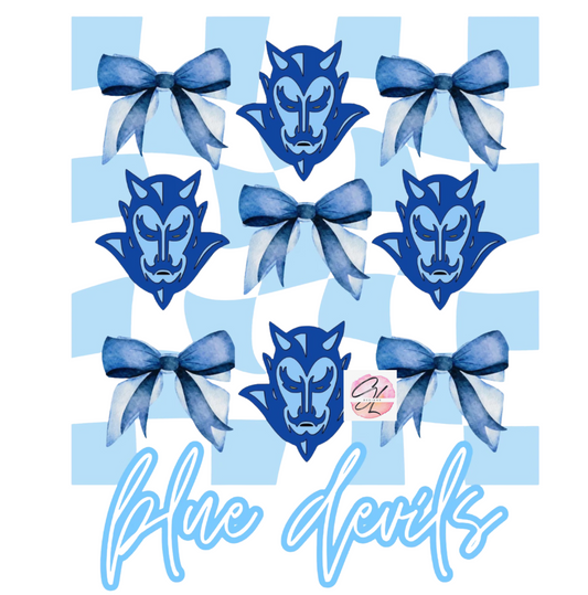 Blue Devil Heads & Bows