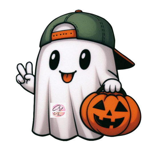 Boy Ghost with pumpkin
