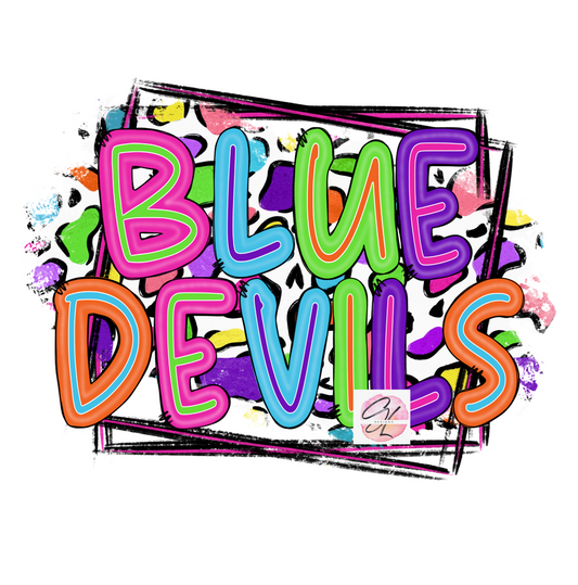 Colorful Leopard Blue Devils