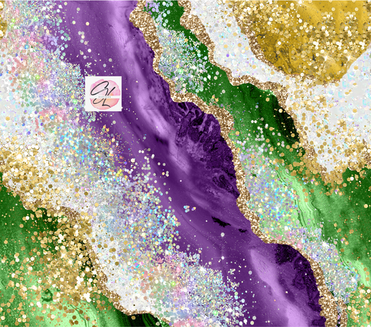 Custom Glitter Mardi Gras