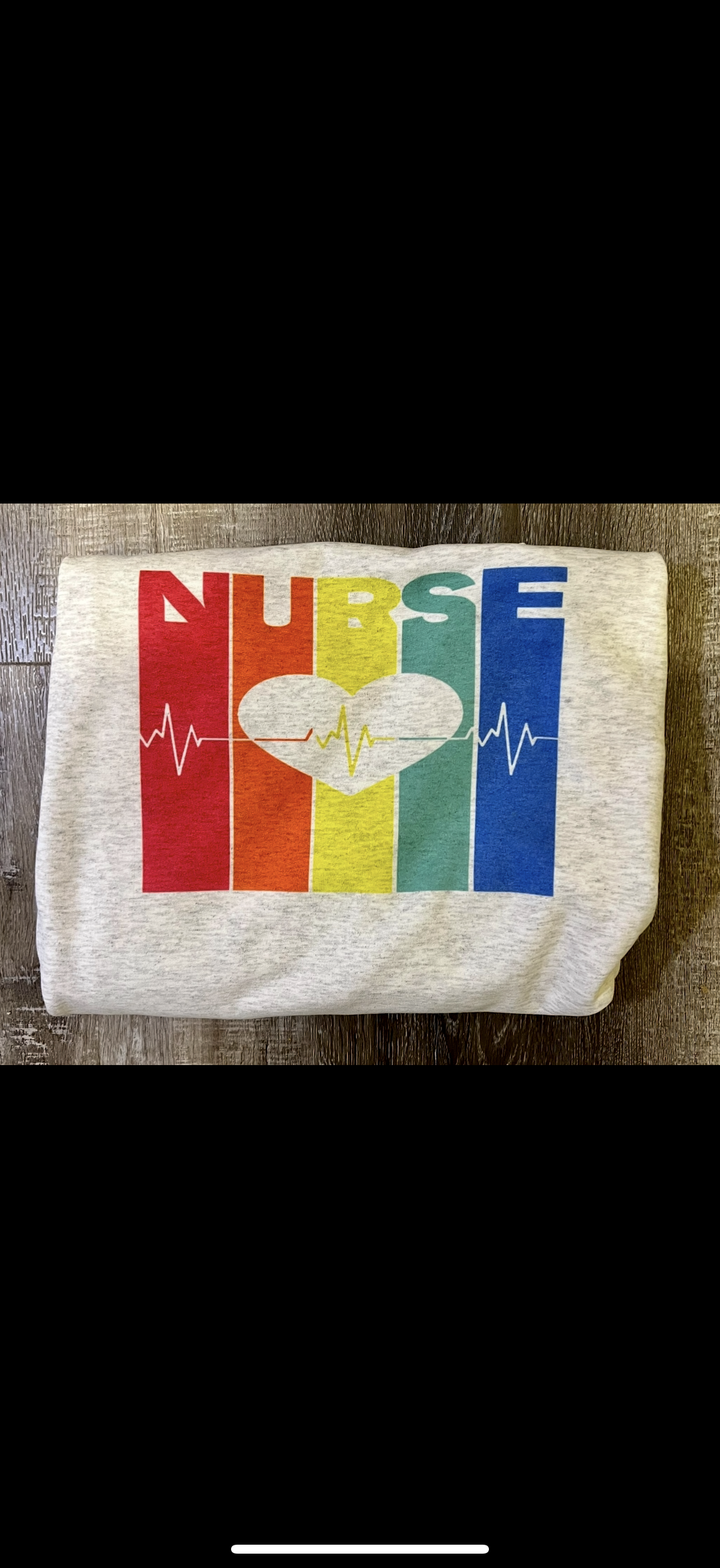 Ash 2XL Nurse Rainbow Colored Sweatshirt