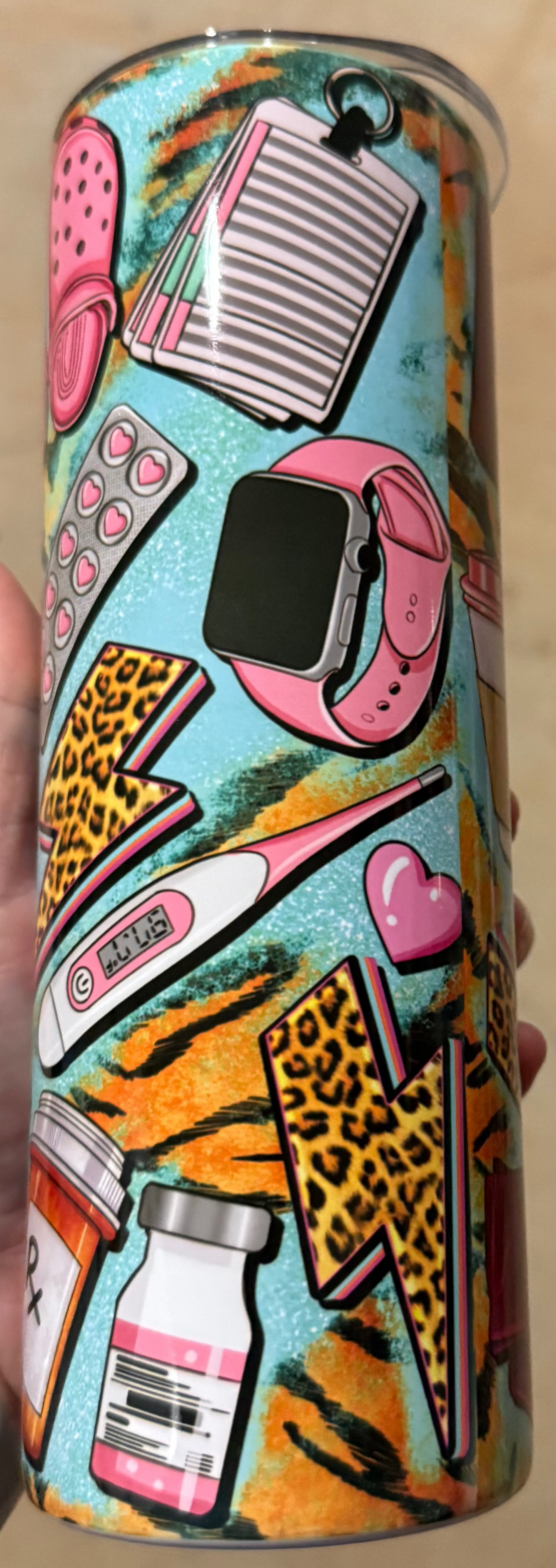 20oz Teal Nurse Tumbler