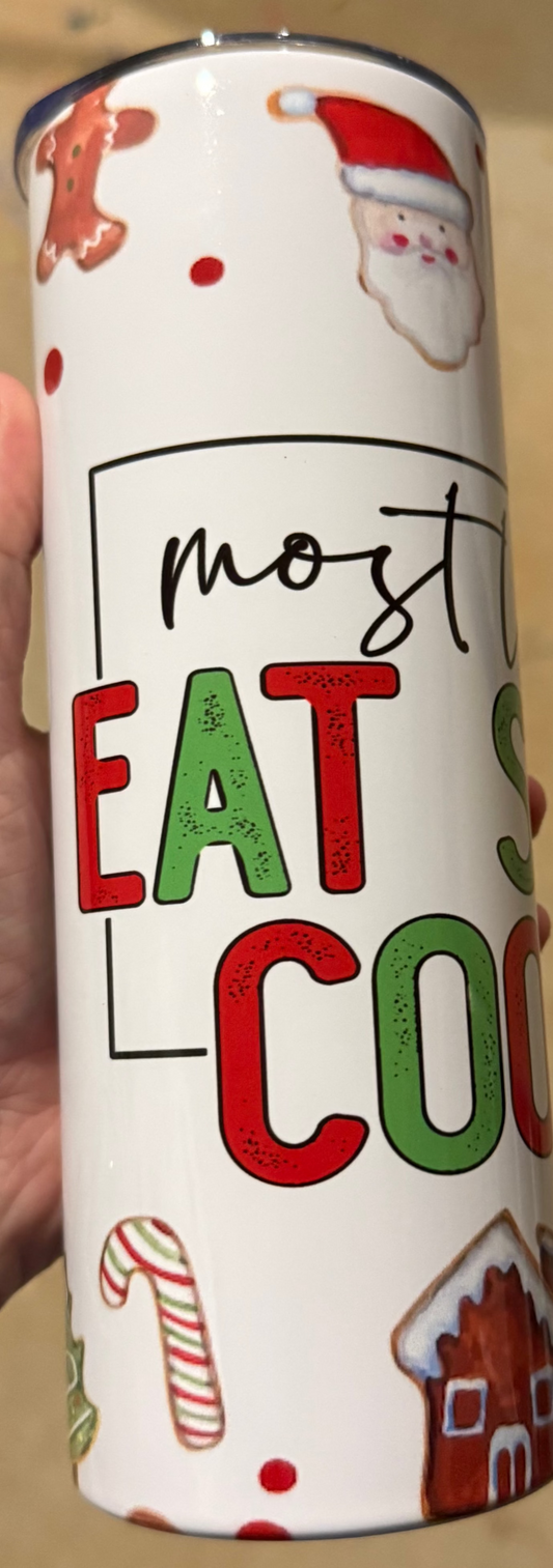 20oz Most Likely to Eat Santa Cookies Tumbler