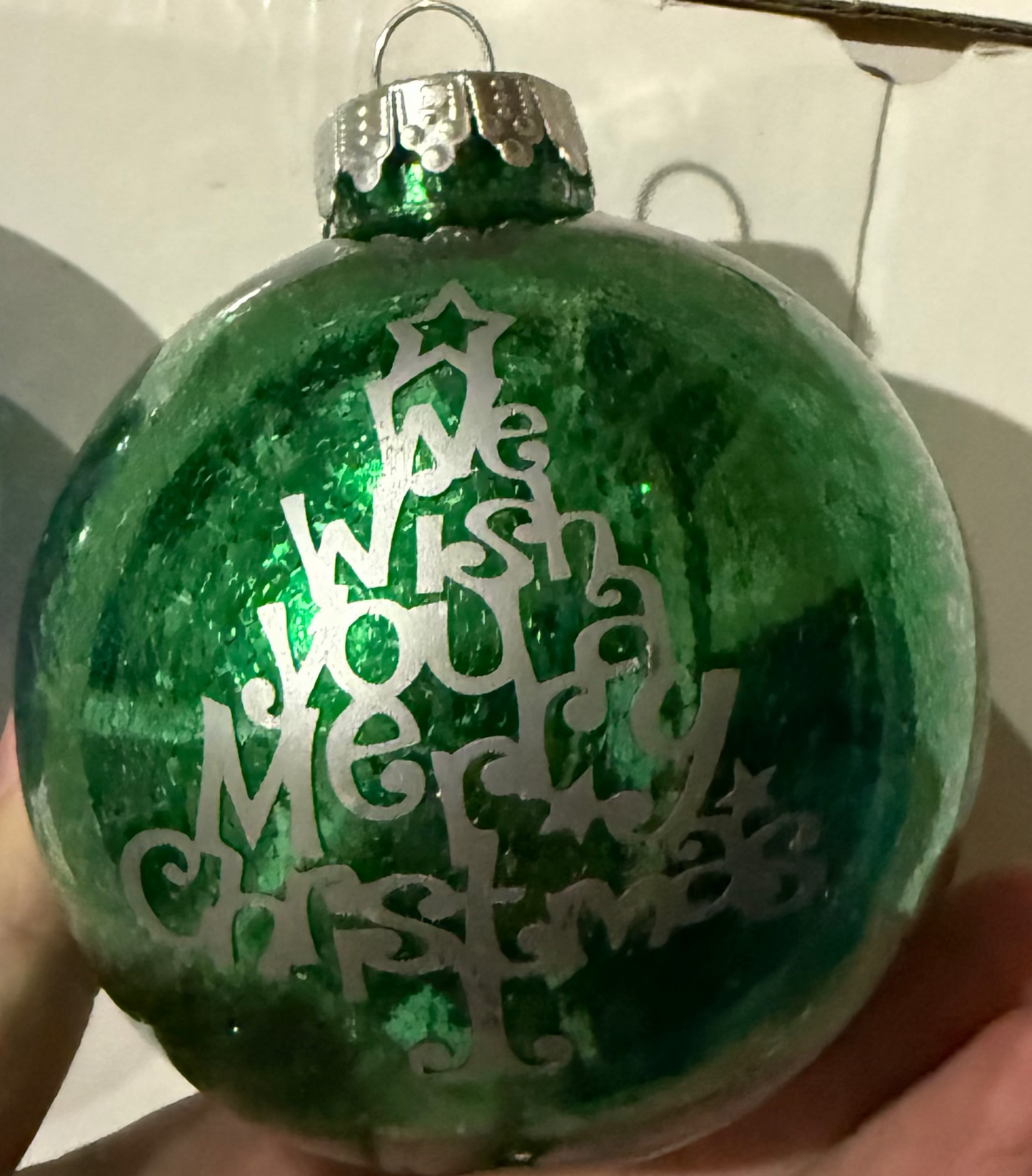 Merry Christmas Green Ornament