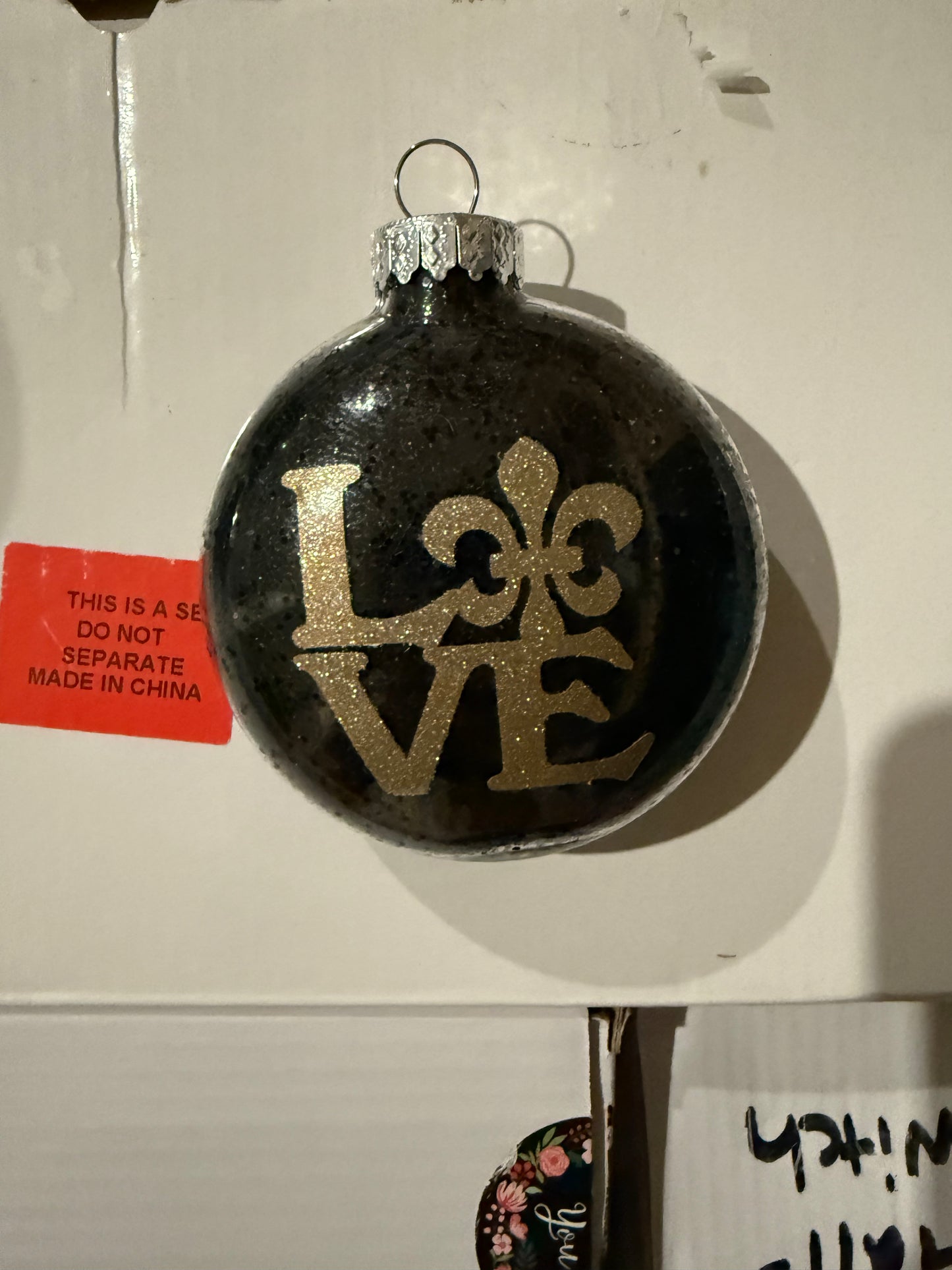 Black Fleur De Lis Ornament