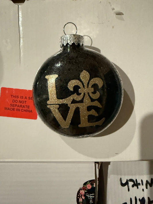 Black Fleur De Lis Ornament
