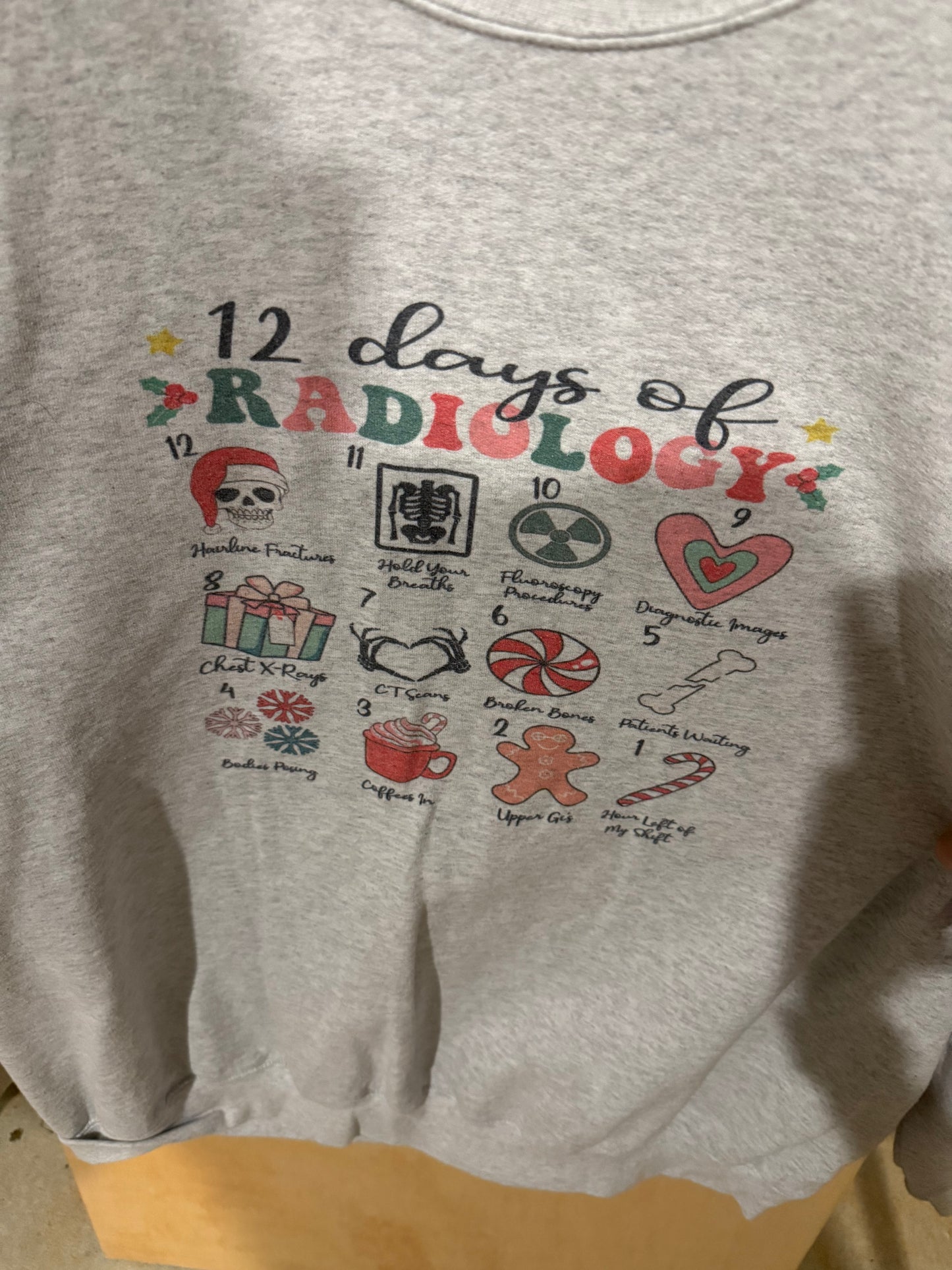 Ash 2XL 12 Days of Radiology Sweatshirt