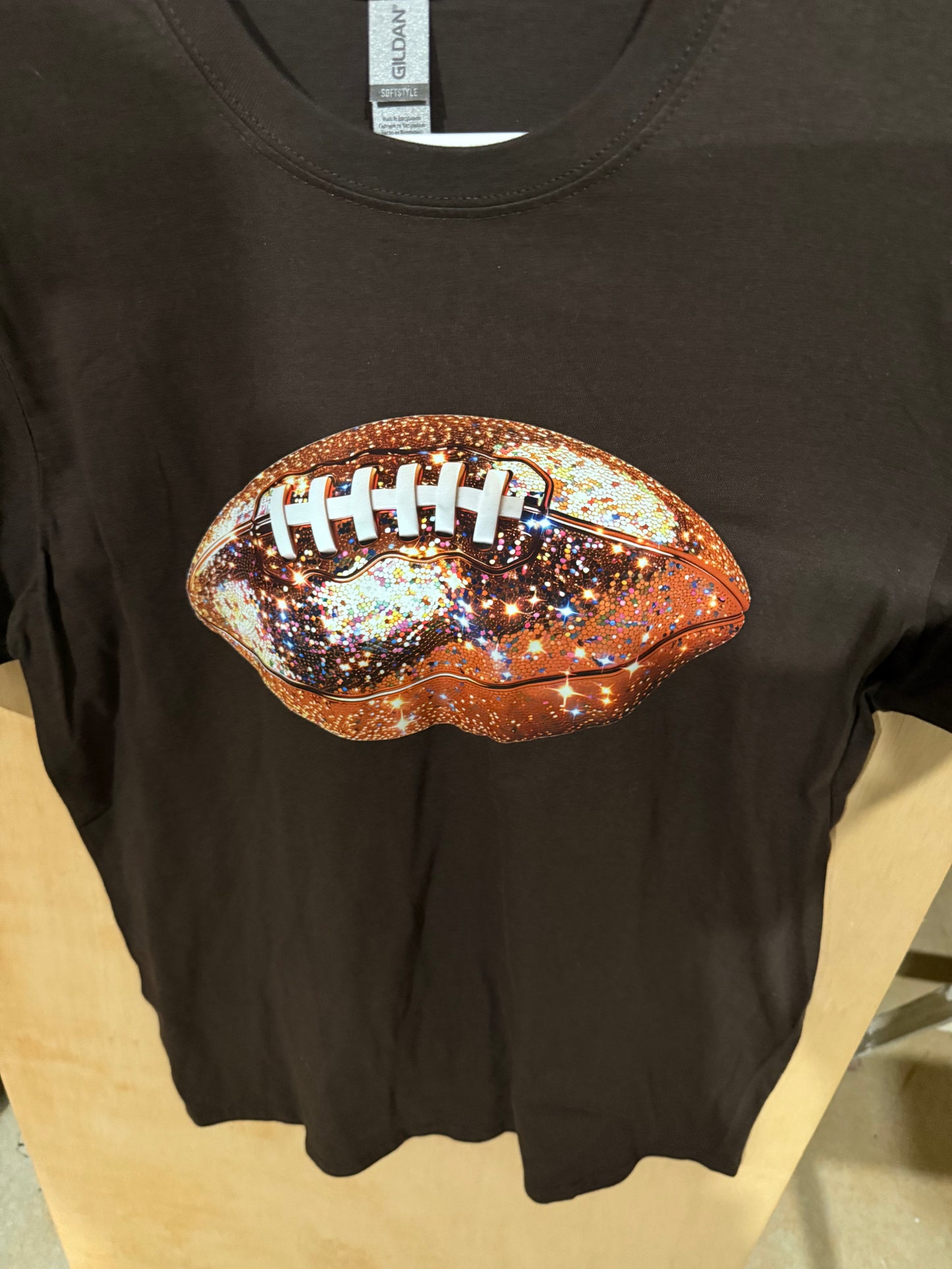 Brown Medium Glitter Football