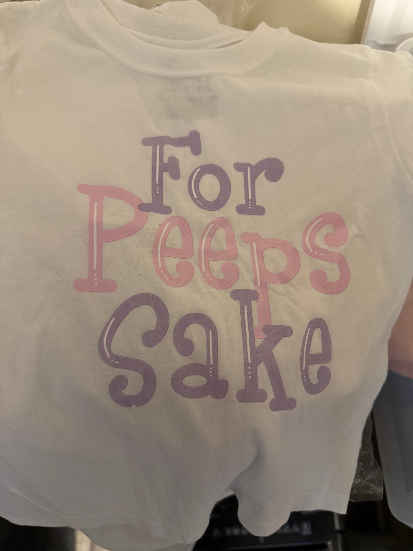 Youth XS White For Peeps Sake