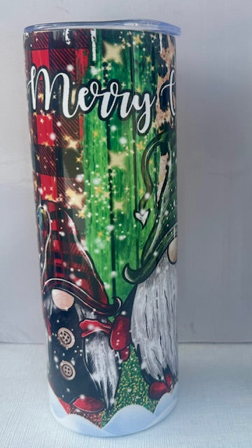 20oz Merry Christmas Gnome Tumbler