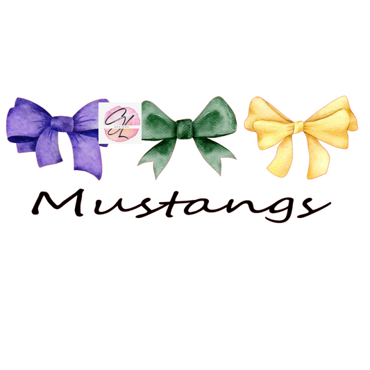 Nicholson Mustangs Mardi Gras Bows