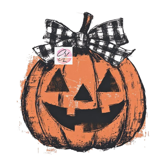 Plaid Bow Pumpkin
