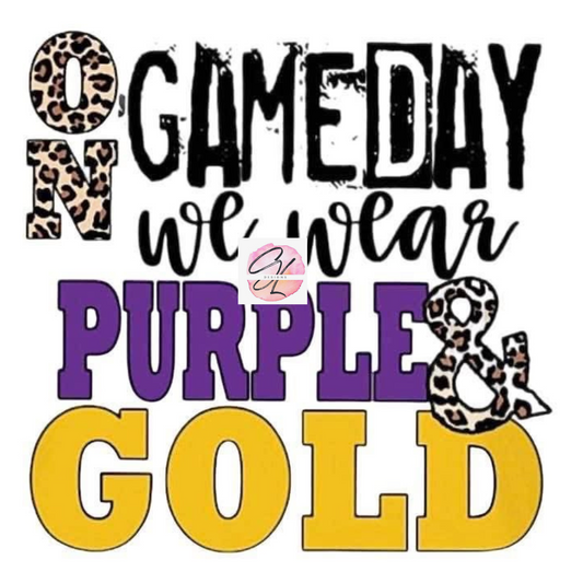 On Game Day we wear Purple & Gold