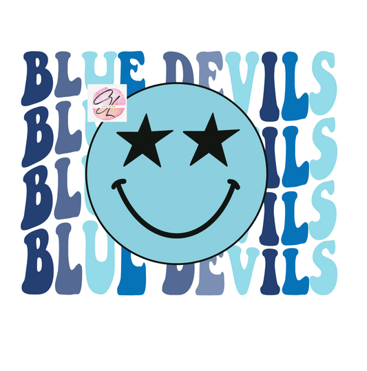 Smiley Face Blue Devils