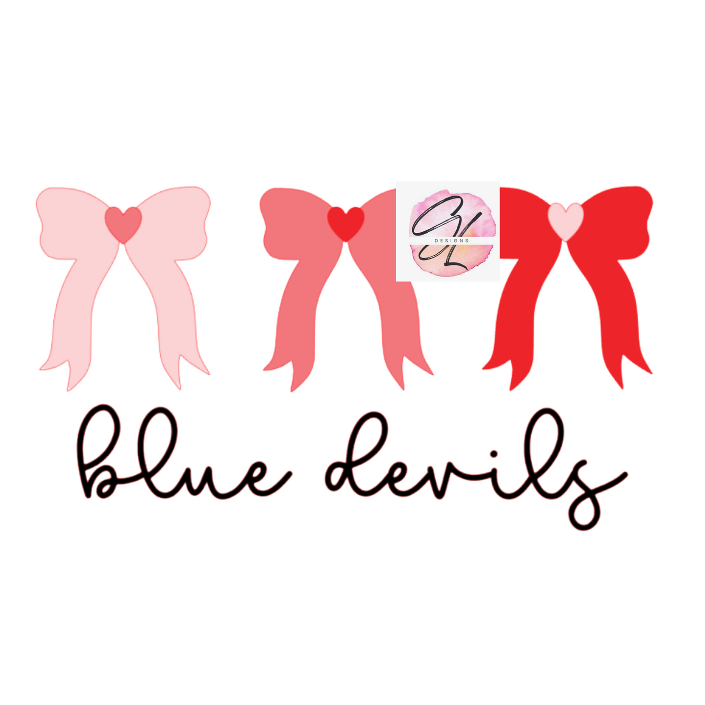 Valentine Bows Blue Devils
