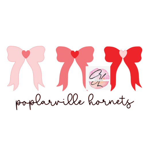 Valentine Bows Hornets